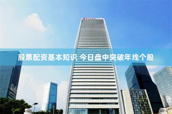 股票配资基本知识 今日盘中突破年线个股