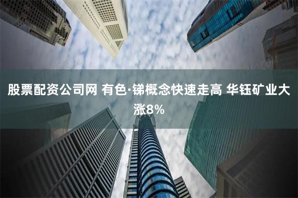 股票配资公司网 有色·锑概念快速走高 华钰矿业大涨8%
